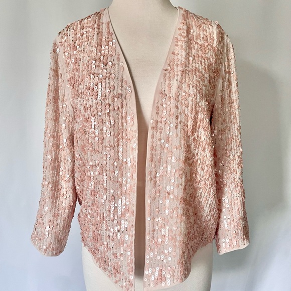 H&M Jackets & Blazers - H&M Blush Sequin Cardigan